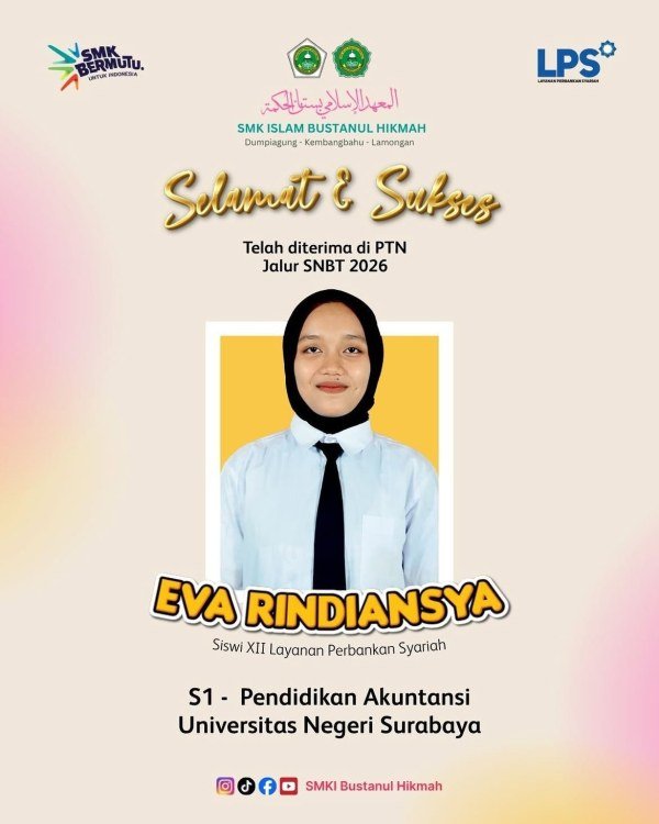 Alhamdulillah Atas Izin Allah Eva Rindiansya Prodi LPS Di Terima Di Universitas Negeri Sur...
