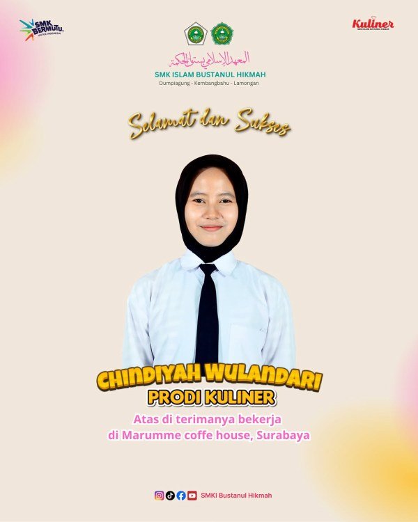Langkah Nyata Lulus Langsung Kerja Selamat Kepada Chindiyah Dan Heni Alumni Prodi Kuline