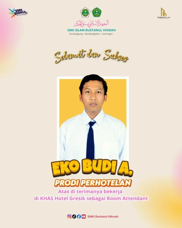 Langkah Nyata Lulus Langsung Kerja Selamat Kepada Eko Budi Ardiansyah Alumni Prodi Perh
